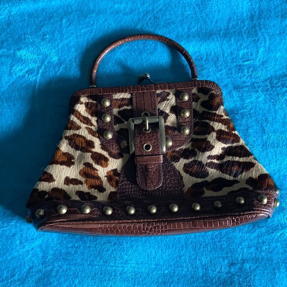 Isabella Fiore Handbags - Top Handle Isabella Fiore leopard Calf hair bag